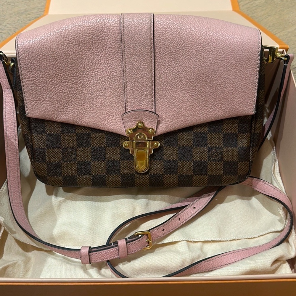 Louis Vuitton Pink and Brown Crossbody Bag